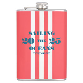 Petaca Nautical Party Vinyl Wrapped Flask
