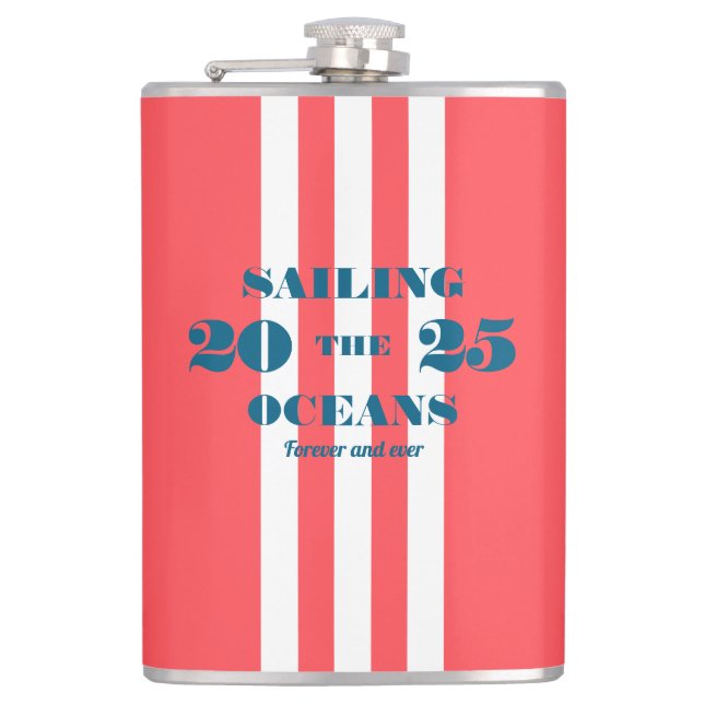 Petaca Nautical Party Vinyl Wrapped Flask (Anverso)