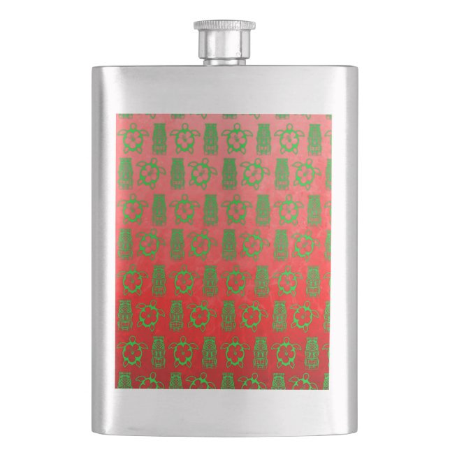 Petaca Navidad Honu y Tiki (Anverso)
