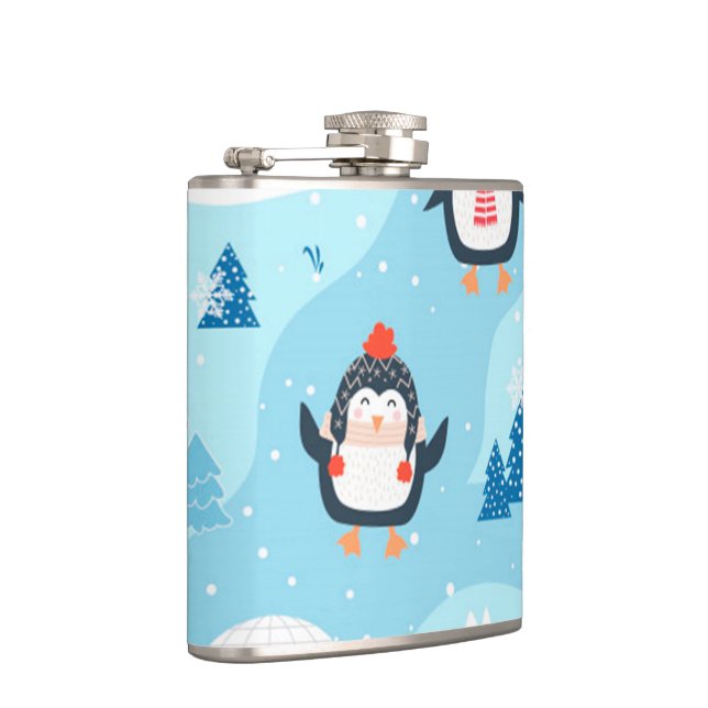 Petaca navidades con pingüino (Derecha)