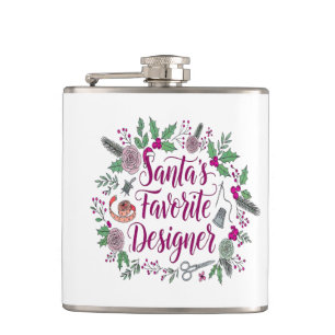 Petaca Navidades de diseño favoritos de Santa Claus cosie