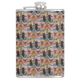 Petaca Navidades de gato negro Hip Flask