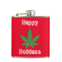 Navidades de hojas de la hierba de Weed Felices Ho