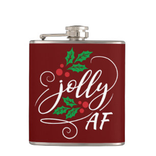 Petaca Navidades de Jolly AF Holly Humor para beber alcoh