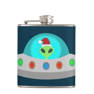 Petaca Navidades de UFO Ho Ho Alien volador