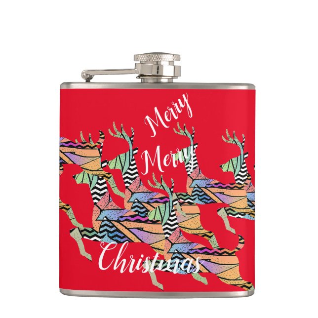 Petaca Navidades de venado que saltan (Anverso)