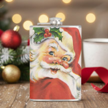 Navidades del Retro Vintage Holly Jolly Santa Clau