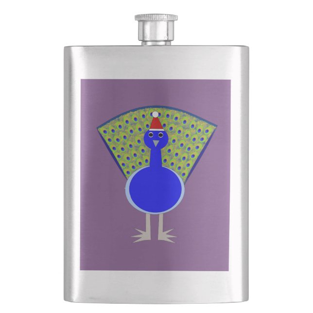 Petaca Navidades divertidos Peacock (Anverso)