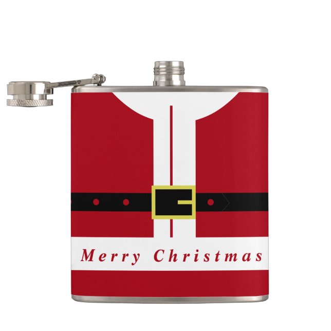 Petaca Navidades divertidos Santa Flask (Abierto)