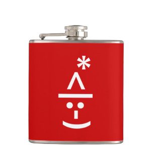 Petaca Navidades Elf Emoticon Xmas ASCII Texto Arte