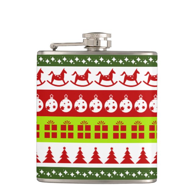 Petaca Navidades feos rojos verde dulce festivo (Anverso)