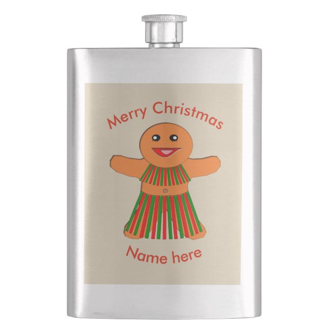 Petaca Navidades Fiesta Gingerbread Mujer (Anverso)