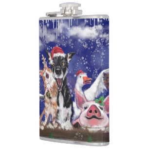 Petaca Navidades Flask Funny Farm Happy Animal Fiesta