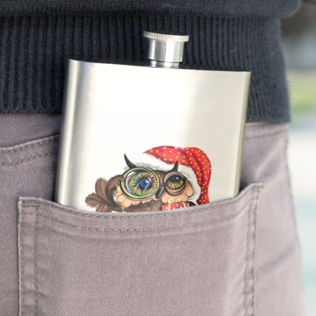 Petaca Navidades Flask Gift Baby Owl con Regalos (In Situ)
