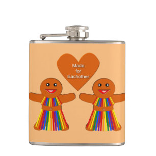 Petaca Navidades lesbianas Gingerbread Pareja de Damas