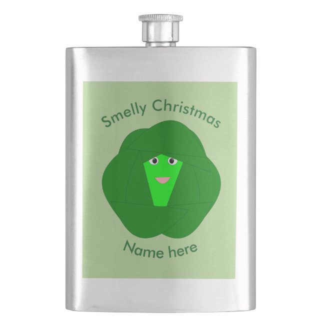 Petaca Navidades malolientes Brussels Sprout Flask (Anverso)