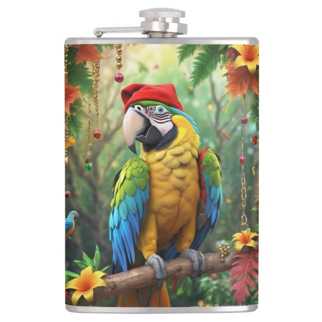 Petaca Navidades Parrot As Santa Claus-76349 (Anverso)