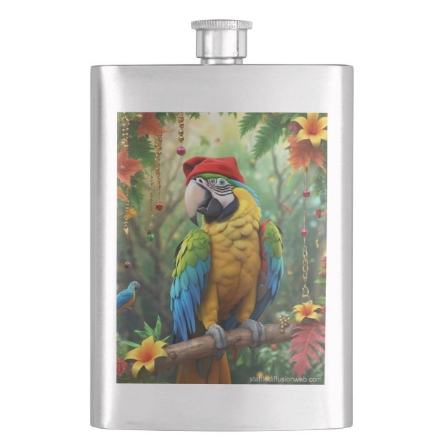 Petaca Navidades Parrot As Santa Claus-76349 (Anverso)