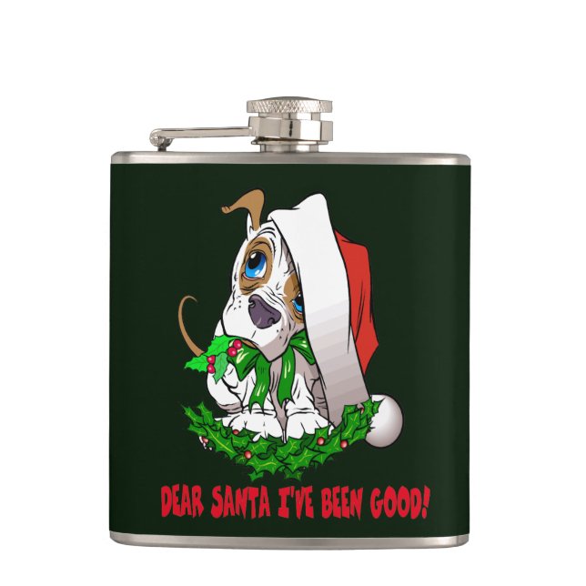 Petaca Navidades Puppy Flask (Anverso)