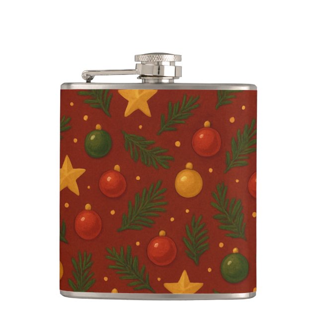 Petaca Navidades rojos Hip Flask - Regalo navideño clásic (Anverso)