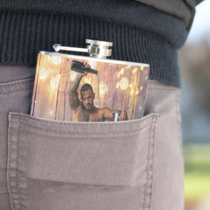 Petaca Navidades SlipperyJoe estrellas doradas luces moja