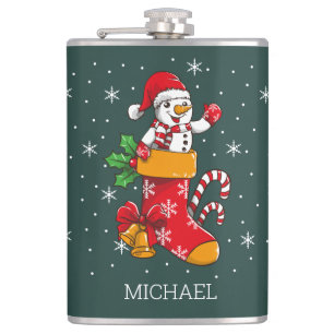 Petaca Navidades Snowman Candy Cane
