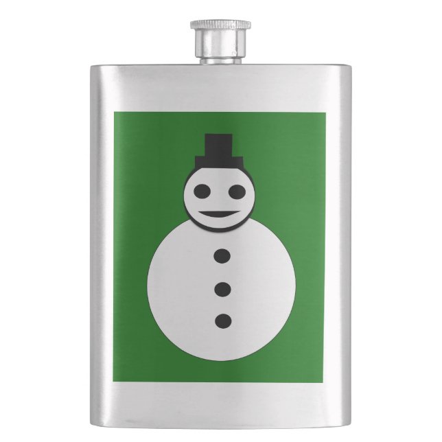 Petaca Navidades sonrientes Snowman Flask (Anverso)