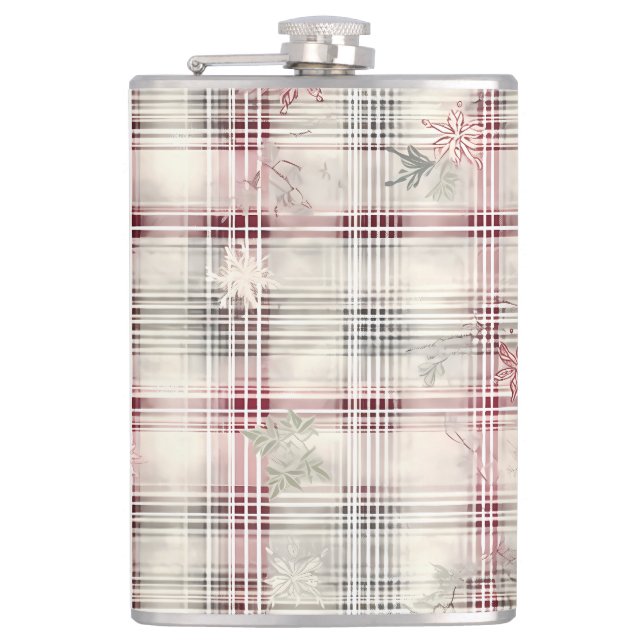 Petaca Navidades Tartán Floral Design Series #13 (Anverso)