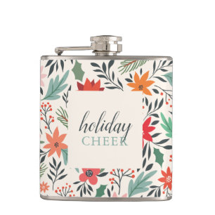 Petaca Navidades Vacaciones Florales Cheer Vinyl Envuelto
