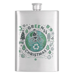 Petaca Navidades verdes - Diseño de Santa y Reciclaje