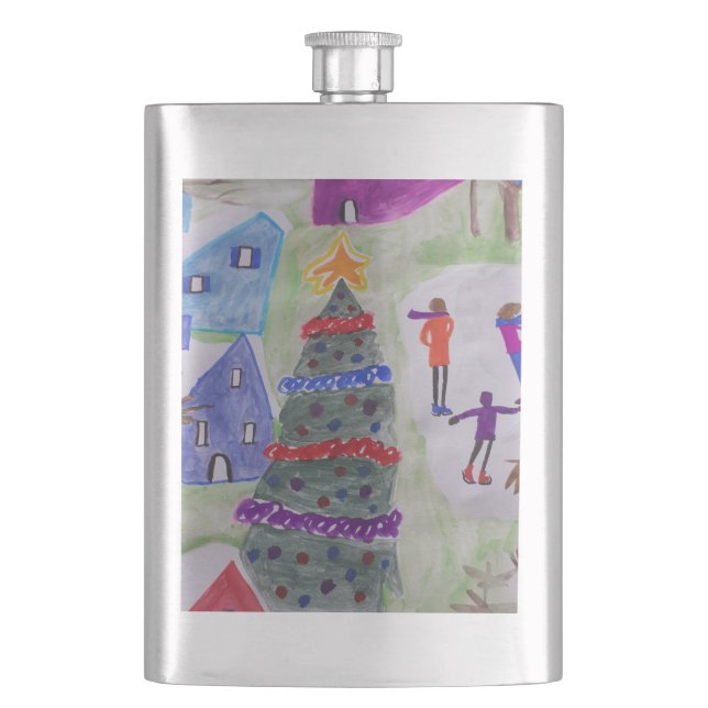 Petaca Navidades Village Classic Hip Flask (Anverso)