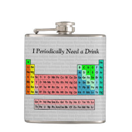 Petaca Necesito una bebida periódicamente - Tabla periódi