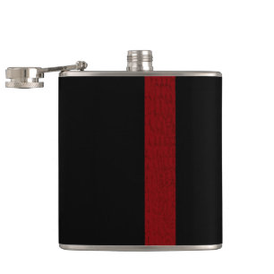 Petaca Negro con máscara de tira de Burgandy