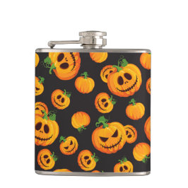 PETACA NEGRO CON SPOOKY NARANJA HALLOWEEN PUMPKINS