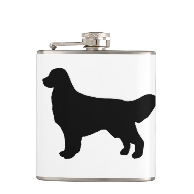 Petaca negro de silo dorado (Anverso)