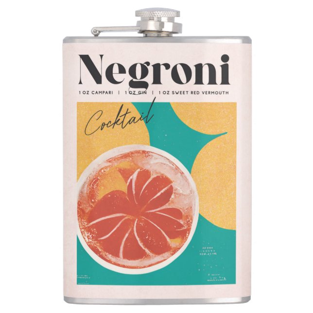 Petaca Negroni Tropical Cocktail Retro (Anverso)