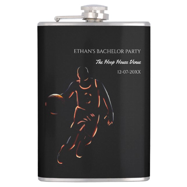 Petaca Neon Black Naranja fin de semana fiesta con tema d (Anverso)