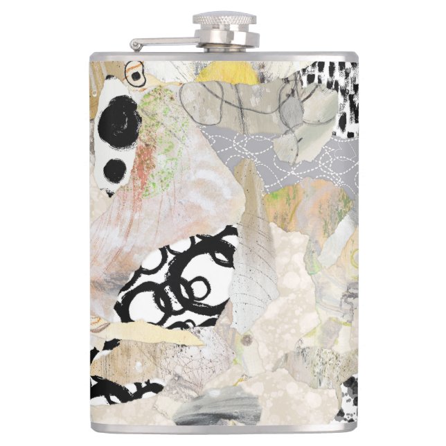 Petaca Neutral Elegant Abstract Collage Design (Anverso)