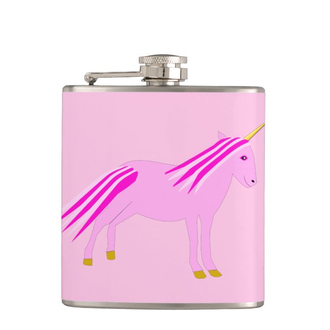 Petaca Niña Rosa bonito Unicorn (Anverso)