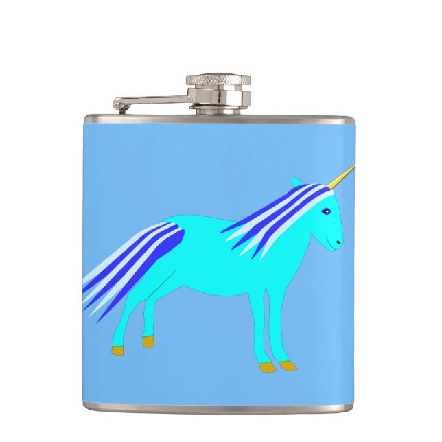 Petaca Niño azul lindo Unicorn (Anverso)