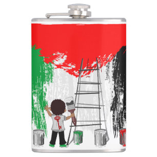 Petaca Niños de Gaza pintando la bandera de Palestina 