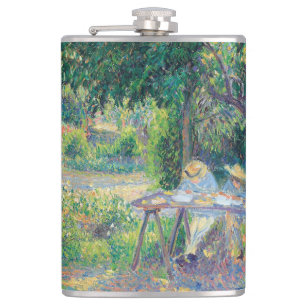 Petaca Niños sentados en el jardín Camille Pissarro  