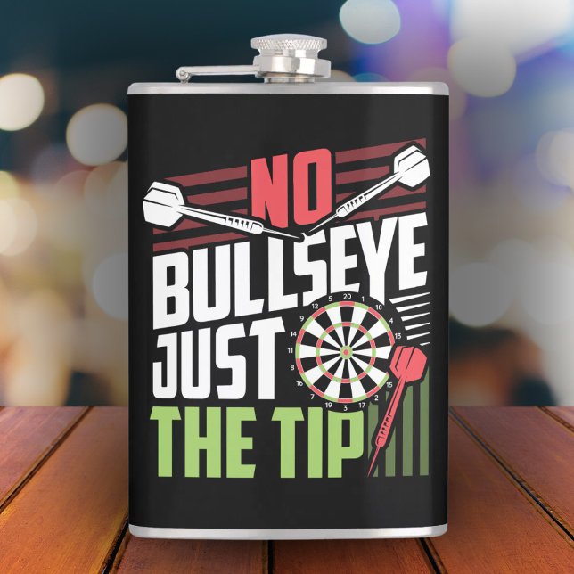 Petaca No Bullseye sólo la punta Funny Dart Flask 8 oz. (Subido por el creador)