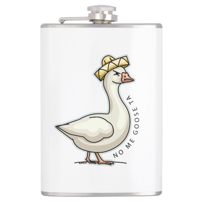 Petaca No me Goose Ta (no me gusta) ganso mexicano (Anverso)