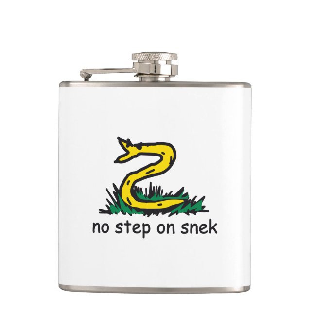 Petaca No pisar a la serpiente memes parodia de Gadsden S (Anverso)
