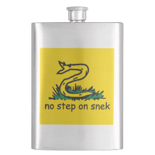 Petaca No pisar en snek memes parodia de Gadsden SnekRigh