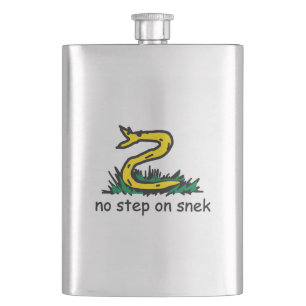 Petaca No pisar en snek memes parodia de Gadsden SnekRigh