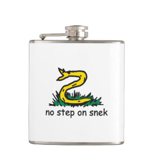Petaca No pisar en snek memes parodia de Gadsden SnekRigh