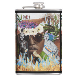 Petaca "No pruebe ningún" frasco envuelto vinilo malvado