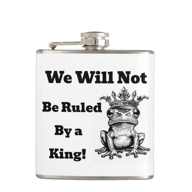 Petaca No seremos gobernados por una máscara de rey (Anverso)